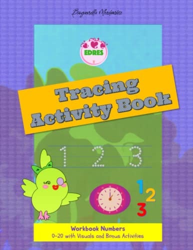 Edres, Workbook Numbers 0 - 20 with Visuals and Bonus Activities (Paperback) Tracing Activity Book