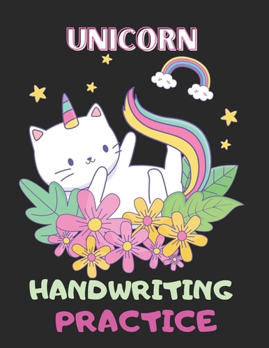Unicorn Handwriting Practice Letter Number and Shape Handwriting Practice Workbook for Kids - Preschool Learning Workbook with Fun Activities