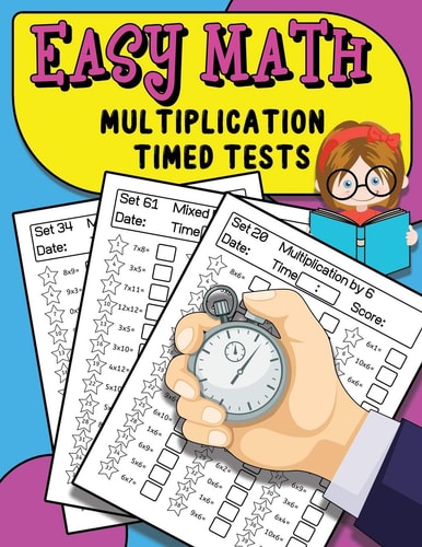 Easy Math Multiplication Timed Tests Daily Math Practice For Grades 3-5, Multiplication Workbook