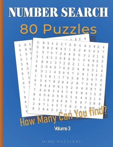 Number Search 80 Search and Find Number Puzzles (Volume 3)