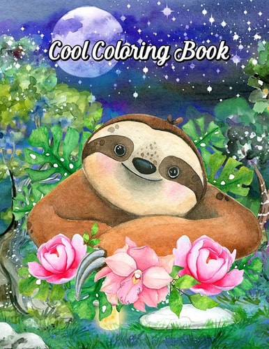 Cool Coloring Book Stress-Relieving Animal Designs and Patterns, Fun Early Learning for Kids Ages 3-6, 4-8