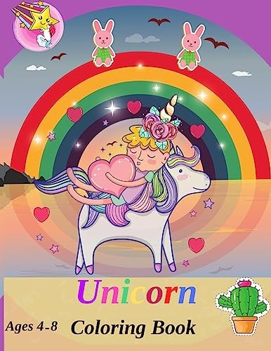 Unicorn Coloring Book Coloring Book Ages 4-8 For Kids