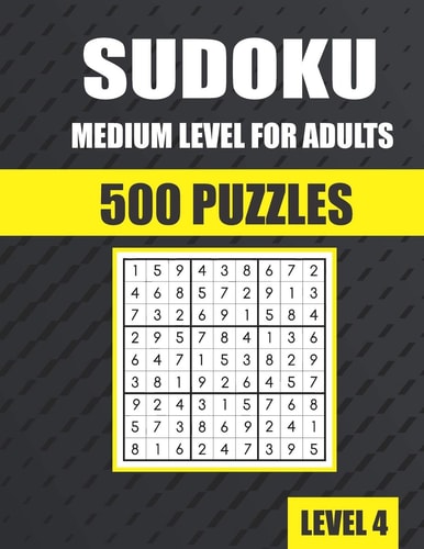 Sudoku Medium Level for Adults 500 Puzzles Sudoku Puzzle Books for Adults