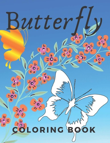 Butterfly Coloring Book For Adult Girl Boy Kids Relaxation Stress