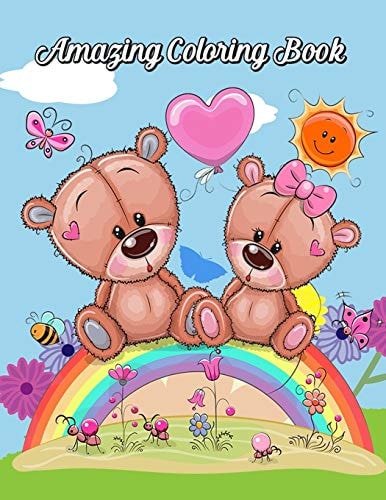 Amazing Coloring Book Cute Animals: Relaxing Coloring Book for Toddlers, Preschoolers, Boys & Girls Ages 3-4, 4-6, 6-8