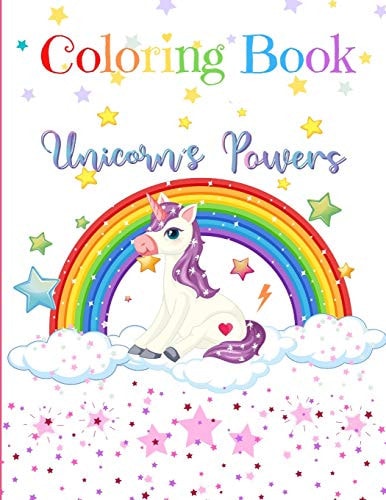 Coloring Book Unicorn's Powers For Children from 4 Years Old - 8,5 X 11 In.