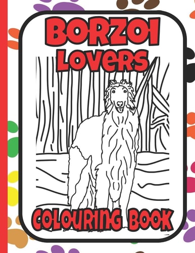 Borzoi Lovers Colouring Book Borzoi Dog Gift