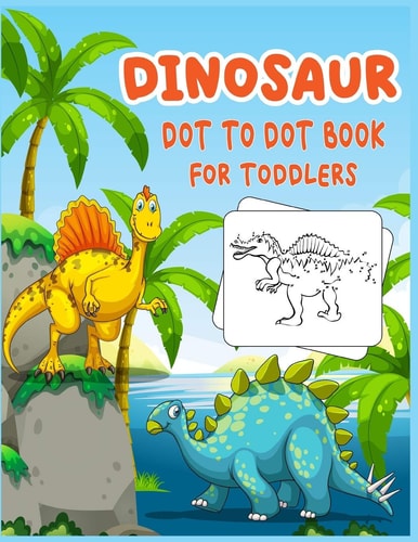 Dinosaur Dot to Dot Book For Toddlers Connect the Dot Activities for Learning