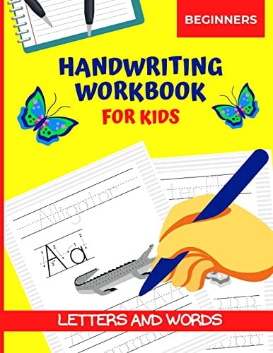 Handwriting Workbook for Kids Beginners Letters and Words, Alphabet Tracing Book for Preschool