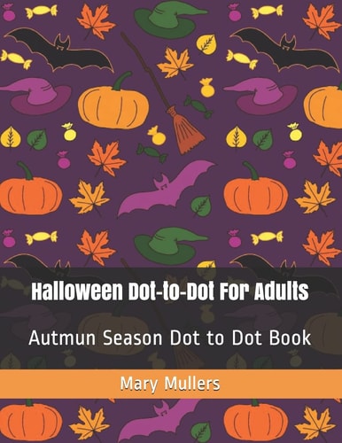 Halloween Dot-to-Dot For Adults Autmun Season Dot to Dot Book
