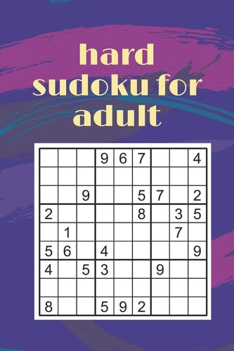 Hard Sudoku for Adult Puzzle Adult Activity Book to Train Your Brain