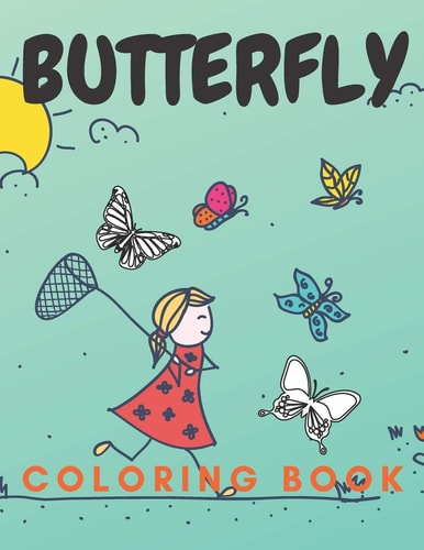 Butterfly Coloring Book For Adult Girl Boy Kids Relaxation Stress
