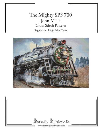 The Mighty SPS 700 Cross Stitch Pattern - John Mejia Regular and Large Print Cross Stitch Pattern