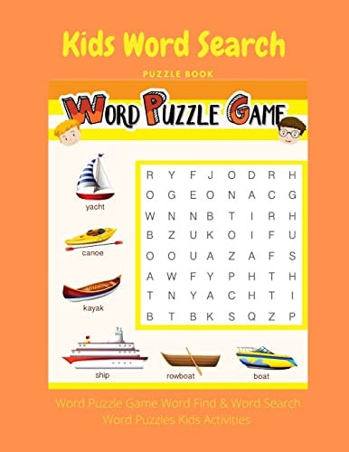 Kids Word Search Puzzle Book Word Puzzle Game Word Find & Word Search Word Puzzles Kids Activities
