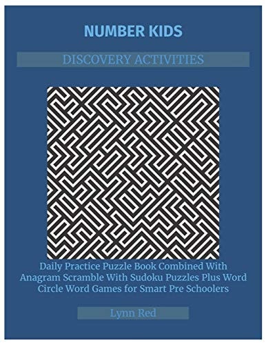 Number Kids Discovery Activities Daily Practice Puzzle Book Combined With Anagram Scramble With Sudoku Puzzles Plus Word Circle Word Games for Smart Pre Schoolers