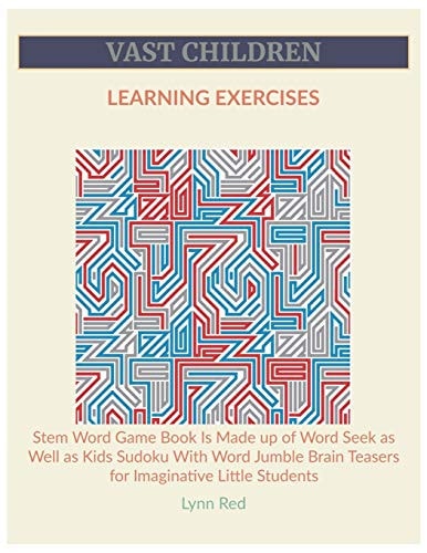 Vast Children Learning Exercises Stem Word Game Book Is Made Up of Word Seek as Well as Kids Sudoku With Word Jumble Brain Teasers for Imaginative Little Students