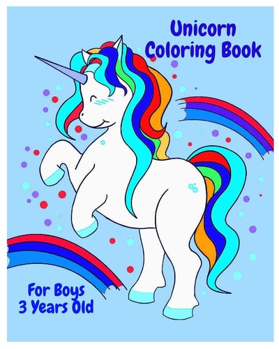 Unicorn Coloring Book For Boys 3 Years Old, Toddler Coloring Books, Unicorn Gifts, Toddler Crafts for 2, 3 Years, Kids Coloring Books