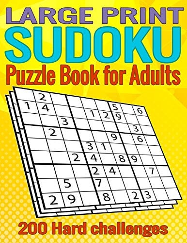 Large Print Sudoku Puzzle Book for Adults 200 Hard 9x9 Sudoku Puzzles with Solutions for Adults