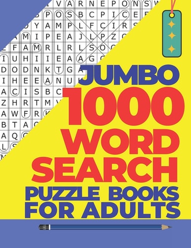 Jumbo 1000 Word Search Puzzle Books For Adults The Biggest Brain Games Word Search Puzzles