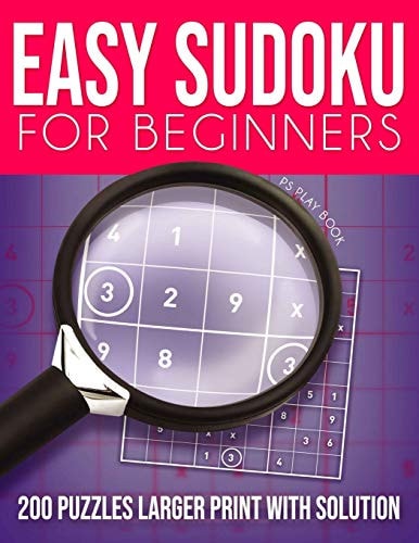 Easy Sudoku for Beginners 200 Puzzles Larger Print with Solution