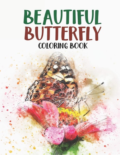 Beautiful Butterfly Coloring Book A Coloring Book Of Butterflies And Flowers For Children, Butterfly Illustrations Collection To Color