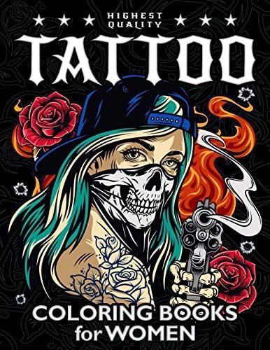 Tattoo Coloring Book for Women Sexy Coloring Pages Adult Relaxation With Awesome Modern Tattoo Designs