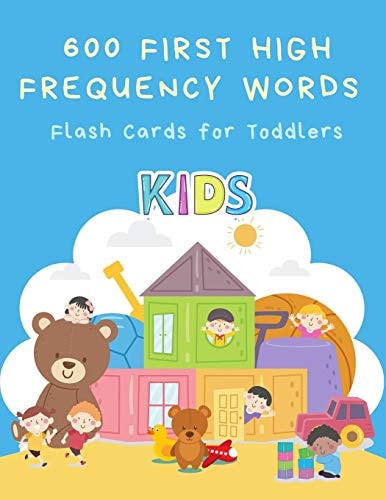 600 First High Frequency Words Flash Cards for Toddlers Fun Learning Animal, Alphabet Letter A-Z , Numbers, Shapes and Colors Flashcards Vocabulary English with Cartoons and Short Sentence to Practice Reading for Baby, Prek to Second Grade Kids Ages 2-7