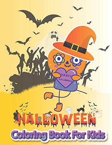 Halloween Coloring Book For Kids 41 Fun, Big & Spooky Images, Ages 4-8, 8.5 X 11 Inches