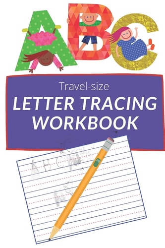 Travel-size ABC Letter Tracing Workbook Learn to Write ABCs for Kids. Fruits & Vegetables Edition
