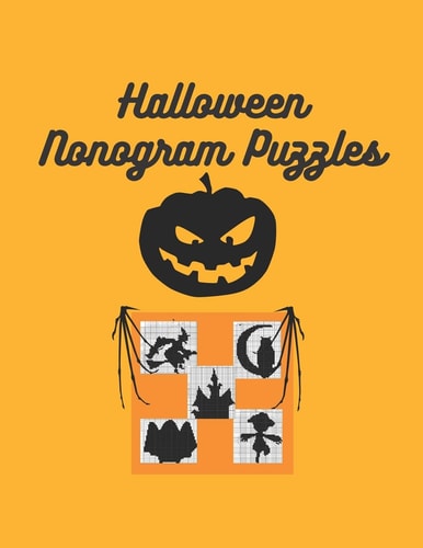 Halloween Nonogram Puzzles Halloween Gifts for Women, Halloween Puzzles for Adults