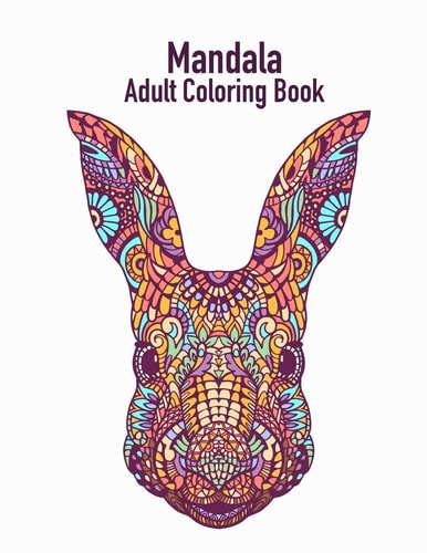 Mandala Adult Coloring Book Coloring Book for Adults with 50 Drawings of Animals for Stress Relief and Good Mood