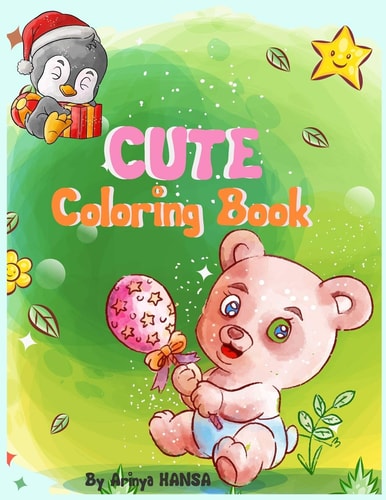 Cute Coloring Book Gorgeous Coloring Book with Beautiful Animals for Girls Ages 4-8