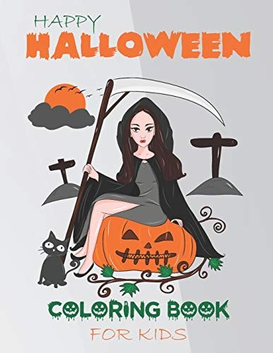 Happy Halloween Coloring Book For Kids A Spooky Coloring Book For Creative Children