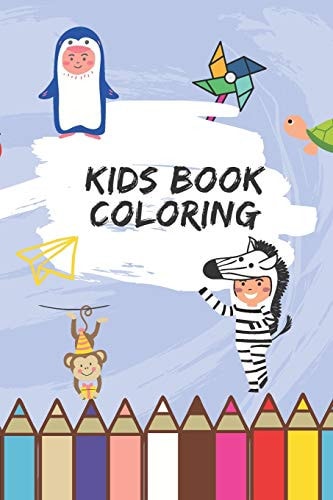 Kids Coloring Book CUTE Animal Coloring Book For Kids Aged 3 & Up.