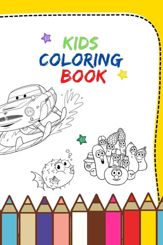 Kids Coloring Book CUTE Coloring Book For Kids Aged 3 & Up.