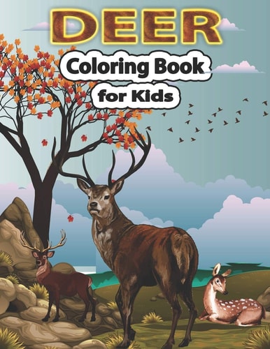 Deer Coloring Book for Kids A Cute Deer Coloring Pages for Kids, Teenagers, Toddlers, Tweens, Boys, Girls
