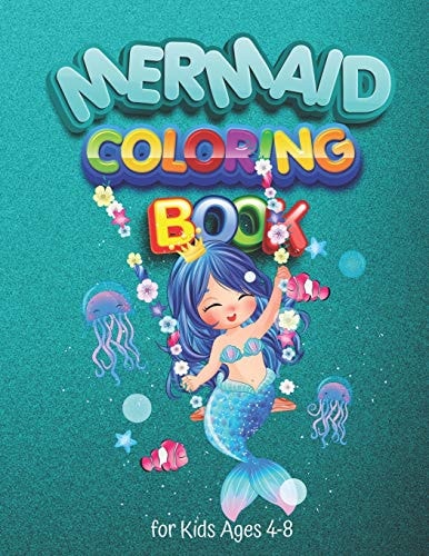 Mermaid Coloring Book for Kids Ages 4-8 Vol-01. 35 Completely Unique Hand Drawn Coloring Pages Great Gift for Kids to Express Their Creativity