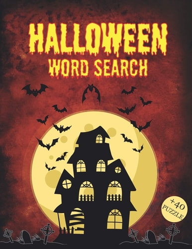 Halloween Word Search Puzzle for Adults and Kids Fun Holiday Activity Book for Everyone