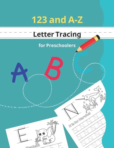 123 and A-Z Letter Tracing for Preschoolers Kids Learning Activity Book for Practice Alphabet Writing - Coloring Activities Included