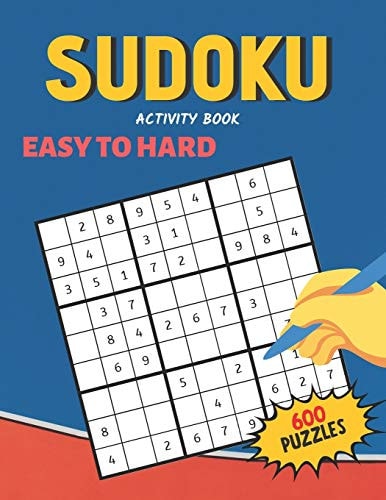 Sudoku Activity Book Easy to Hard 600 Puzzles Fun and Brain Exercises for Adluts, Smart Gifts for Women & Men