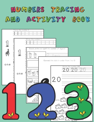 Number Tracing and Activity Book Counting, Tracing, Writing, Reading, Matching Activities for Preschool Through Kindergarten