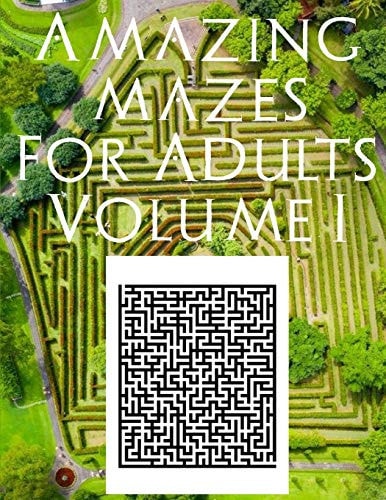 Amazing Mazes for Adults Volume 1 75 Large Print Mazes for All Ages