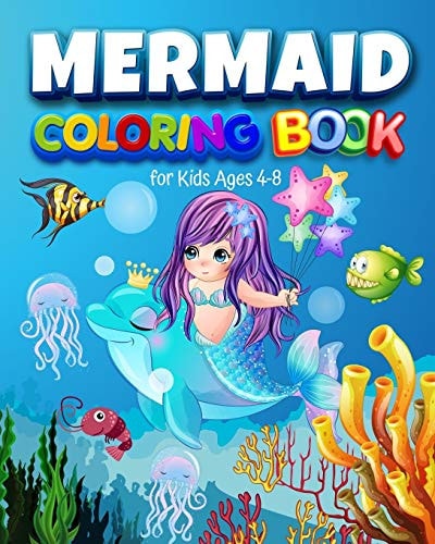 Mermaid Coloring Book for Kids Ages 4-8 Vol-02. 24 Gorgeous Coloring Pages Great Gift for Kids to Express Their Creativity
