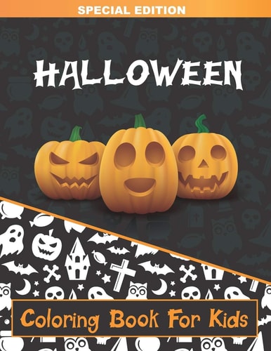 Halloween Coloring Book for Kids Aged 4+