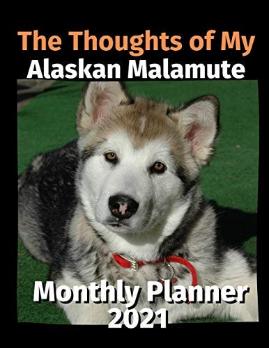 The Thoughts of My Alaskan Malamute Monthly Planner 2021