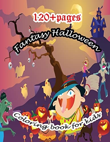 Fantasy Halloween Coloring Book for Kids A Cute Halloween Book that Kids Love: Books for Kids Ages 4-8