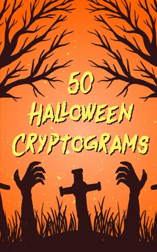 50 Halloween Cryptograms Large Print Literature Quotes