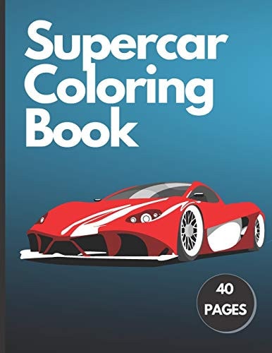 Supercar Coloring Book Adult For Kids Designs