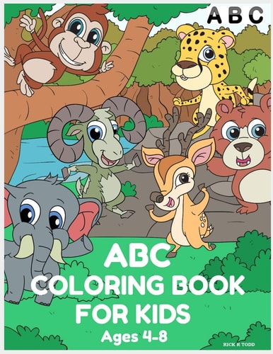 ABC COLORING BOOKS For Kids Ages 4-8 Alphabet Coloring Book Activity For Kids