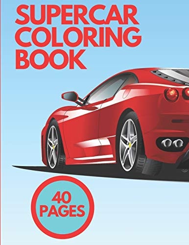 Supercar Coloring Book For Adults Kids Cars Boys Cars